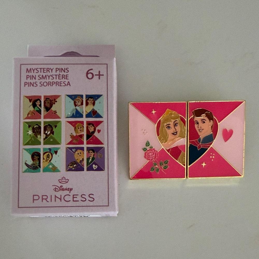Loungefly Disney Princess Aurora & Prince Phillip Love
Letter Blind Box Pin set